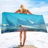 Lerich Painting Printing Series Seaside Vacation Beach Towel Swimming Bath Towel Sports Towel