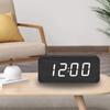Wooden Digital Clock with Led Night Light Electronic Mute Table Clock with Temperature Display Bedside Home Decor Alarm