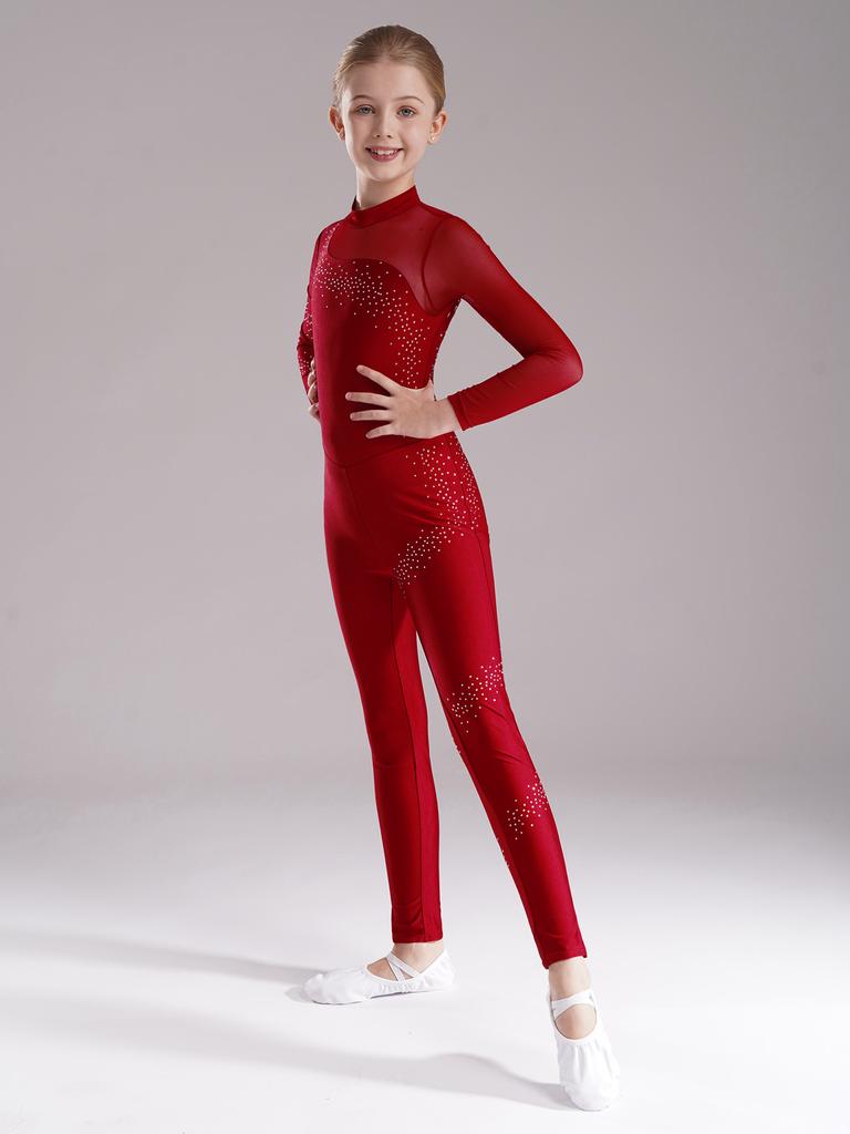 Детский балетный комбинезон, танцевальная одежда, боди для художественной гимнастики, акробатика, джазовый сценический костюм, комбинезон для девочек для фигурного катания