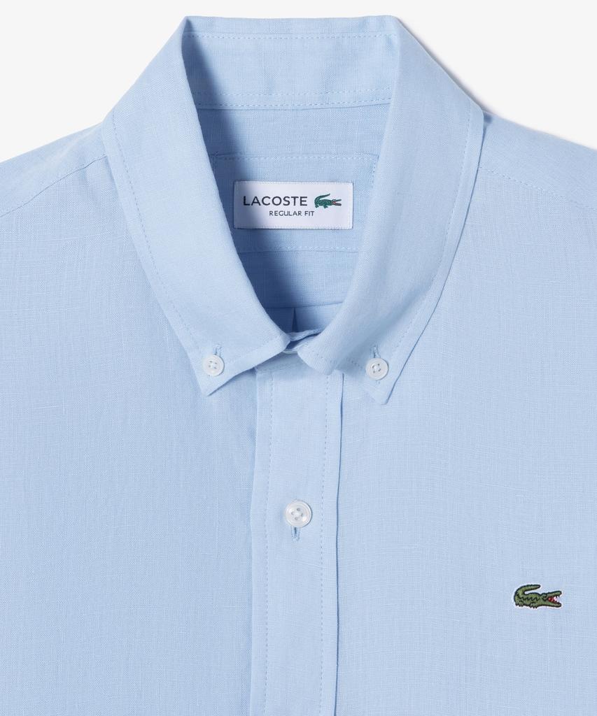 LACOSTE Men'S Solid Linen Shirt Ch769E-56G Hbp