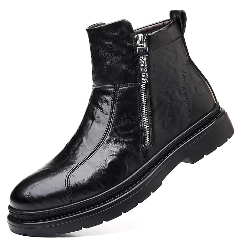 Men's New Classic Retro Style Black Chelsea Boots Business Negotiation Social Office Formal Ankle Boots Comfort Soft Sole Boots