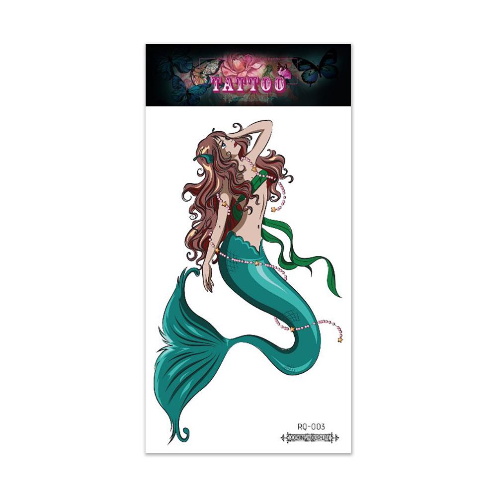 Ruikalong Waterproof Mermaid & Flower Temporary Tattoo Stickers