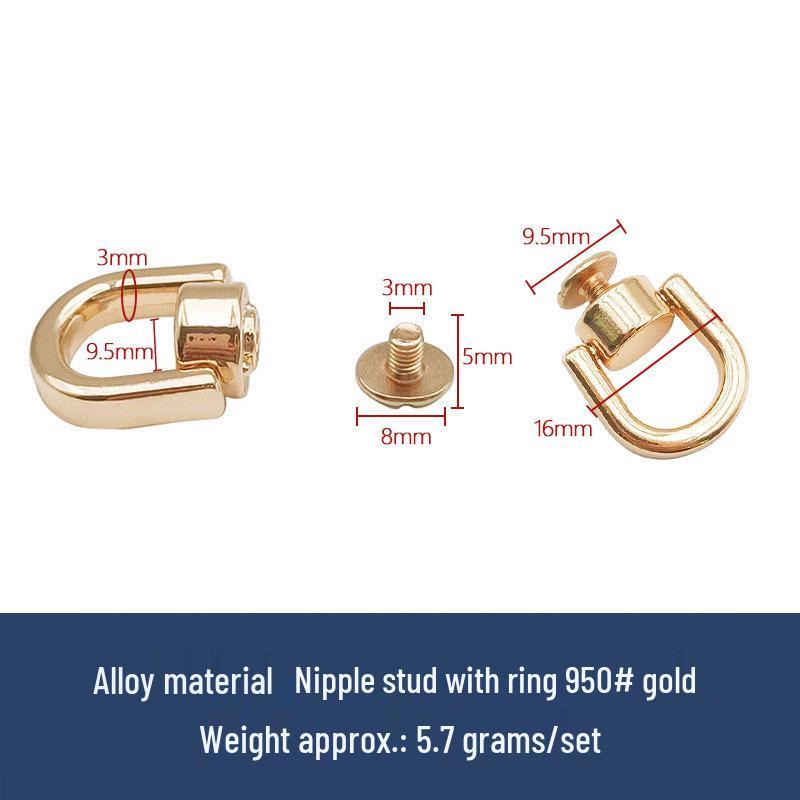 Аксессуары для сумок и багажа: Кольца, Голова монаха, Пирсинг сосков, Кожаные пряжки для DIY, Декоративные винты-заклепки