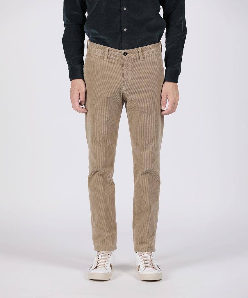 PANICALE Beige Corduroy Regular Fit Pants