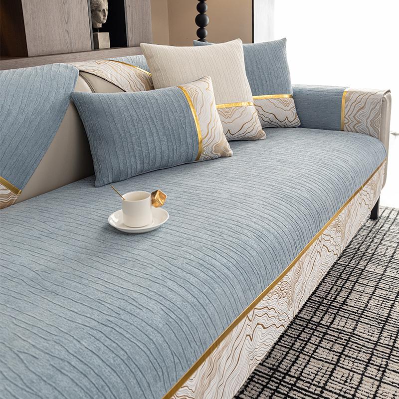 Autumn Home Non-slip Patchwork Sofa Cushion Couch Sofa Covers Mat Chenille Slipcover Funda Sofa Mat