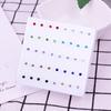 20 Pairs Women Ear Studs Set Shiny Cubic Zirconia Exquisite Concise Shining Multi-Color Decorative