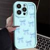 Мягкий чехол с однотонным бантом для iPhone 16 Pro Max 15 Pro 14 13 12 11 XS XR 8 7, матовый силиконовый противоударный чехол для защиты линз из ТПУ