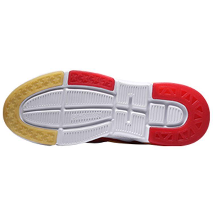 Li Ning 001 Journey Retro Splicing Non-Slip Wear-Resistant Low-Top Running Shoes Men Running Shoes White Red Yellow AGLN227-2