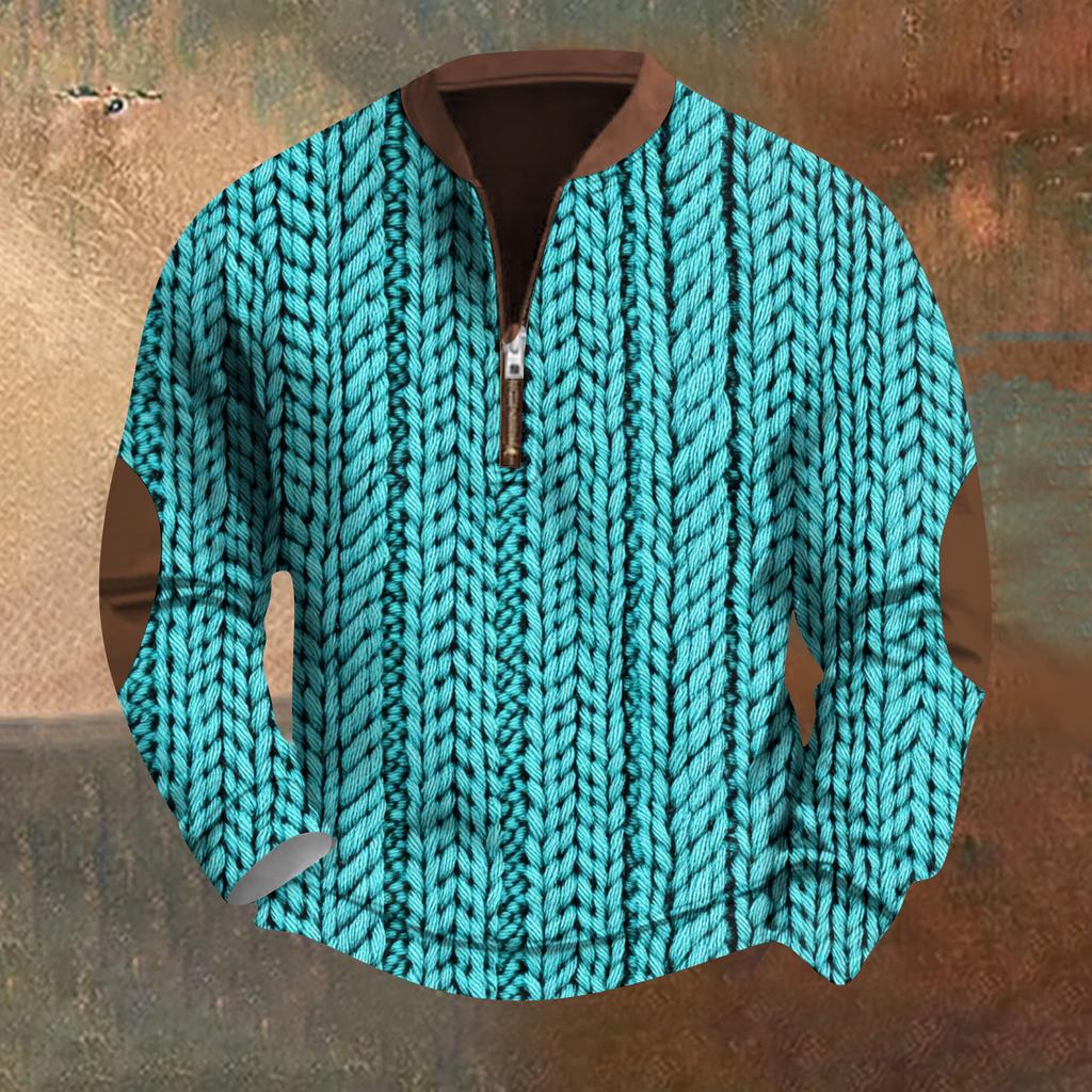 Men's Retro Casual Gradient Printed Sweatshirt