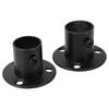 2Pcs/set Stainless Steel Pipe Bracket Tube Support Flange Seat For Wardrobe Hanging Rail Rod Pole Socket End Holders 19mm-32mm