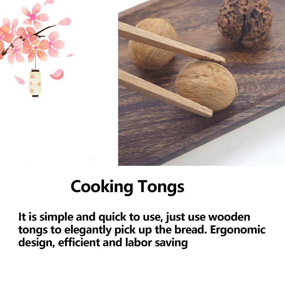 Wooden Wooden Tongs Reusable Baking Clip Grilling Accessory Snack Clip Food/Salad/Fruits/Pickles