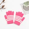 Детские перчатки в полоску, перчатки с полными пальцами, теплые варежки, эластичные ветрозащитные варежки для детей, товары для велоспорта, лыжного спорта