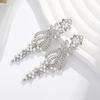 Exaggerated Flower Pearl Drop Earrings For Women Geometric Alloy Spring Accessories