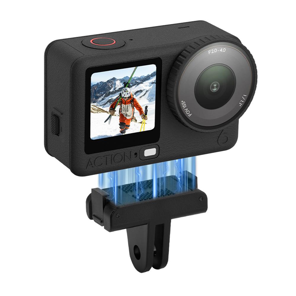 FLYMILE For DJI Osmo Nano/Action 6 Camera Magnetic Quick Release Adapter Two Claw Mount Base