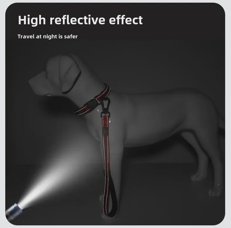 Короткий поводок для дрессировки из нейлона для средних и крупных собак - прочный тяговый трос