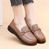 Fashion New Spring Women Shoes Low Top Round Head Loafers Waterproof Soft Leather Shoes Solid Color Versatile Casual Shoes Zapatos Mujer