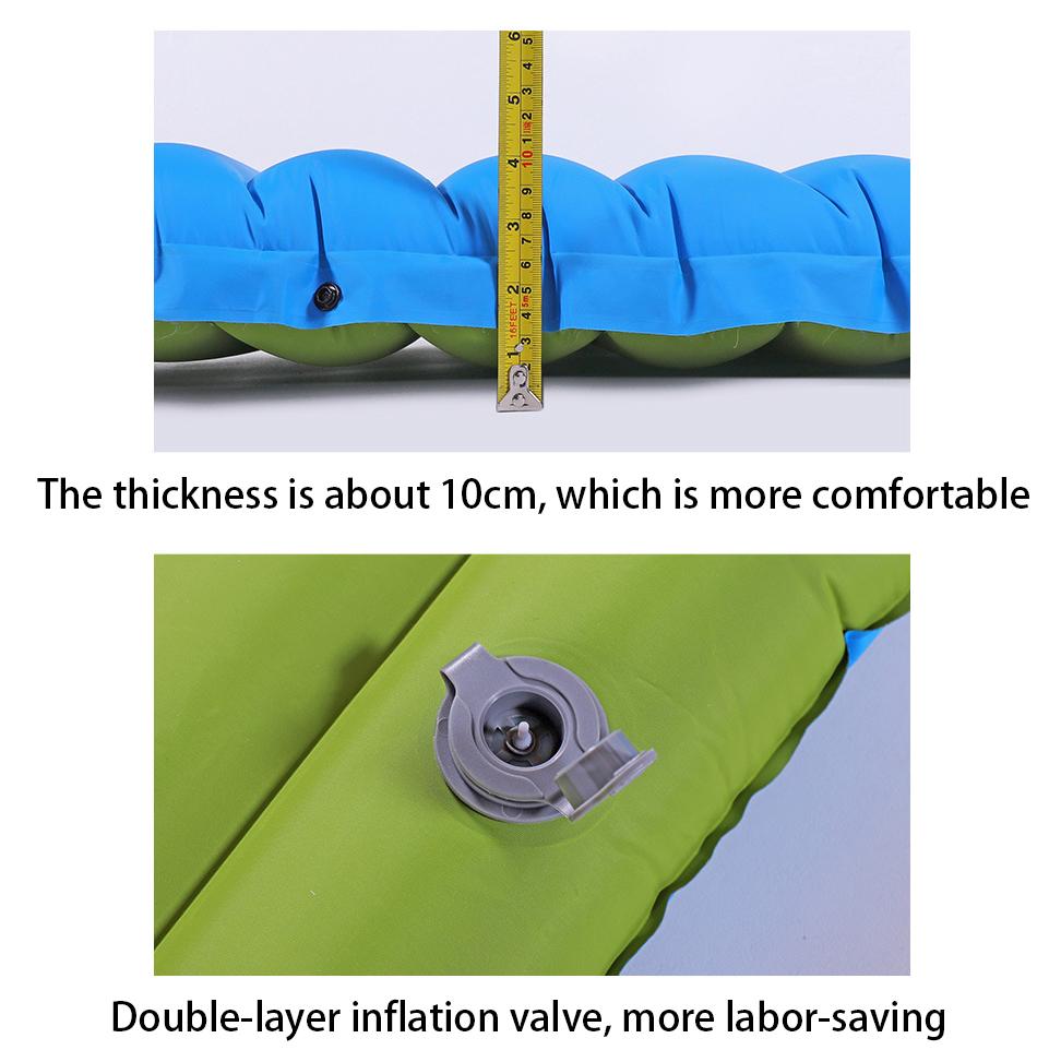 Автоматическая портативная надувная кровать для кемпинга на открытом воздухе, пляжный коврик для пикника, складной воздушный коврик из ТПУ