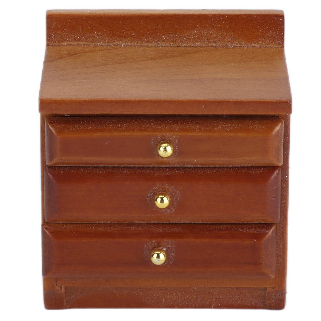 1:12 кукольных прикроватных столиков изысканная работа деревянные тумбочки для миниатюрного кукольного домика