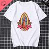 Our Lady of Guadalupe Virgin Mary The Madonna Religious Graphic Tshirt Summer Unisex Women Short Sleeve O-Neck Streetwear Tops