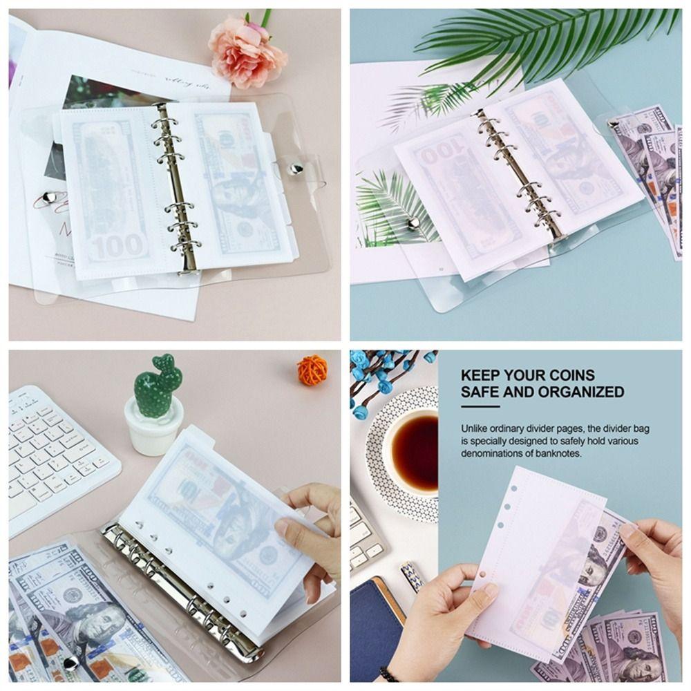 Waterproof Loose Leaf Bags Transparen Binder Folders Notebook Divider Page Stationery