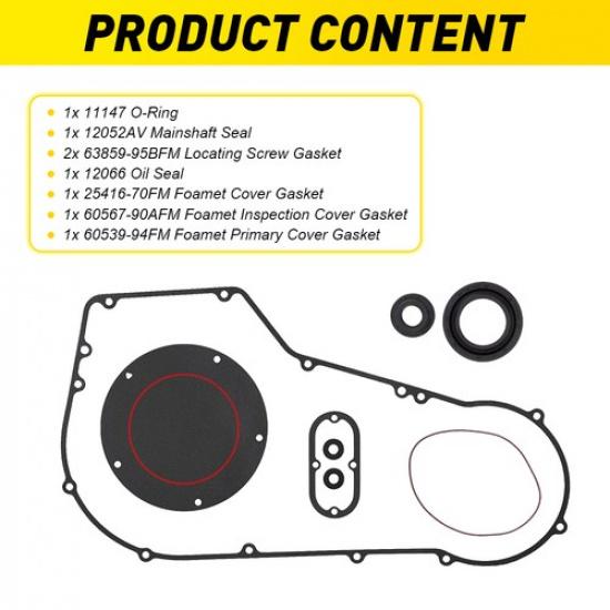 Primary Clutch Cover Gasket Seal For 1999-2005 Harley Dyna 1999-2006 Softail EOA