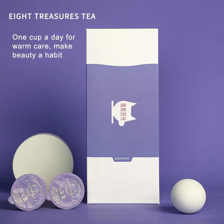 Высококачественный полезный чай «Восемь сокровищ» в маленькой банке, травяной чай 130 г