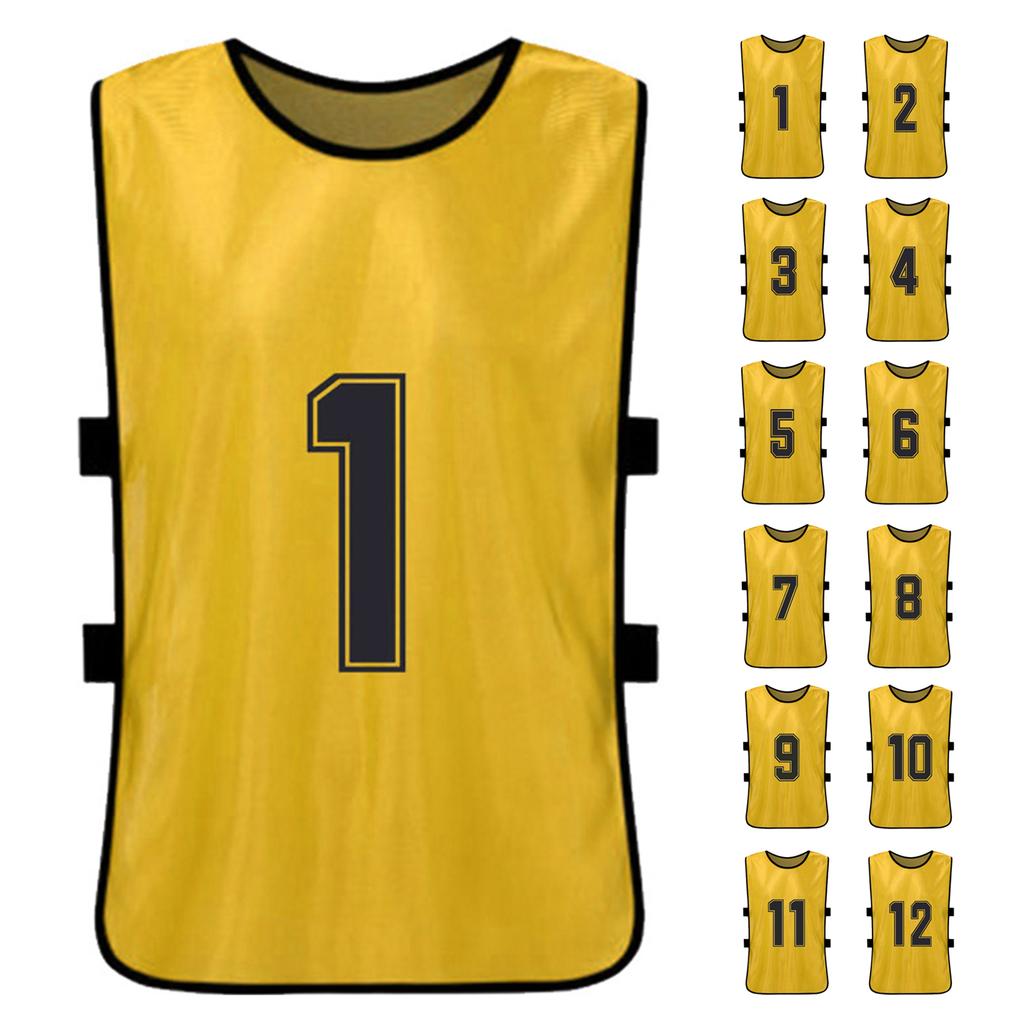 6PCS Kid S Football Pinnies Quick Drying Soccer Jerseys Youth Sports Scrimmage Basketball Team Training Numbered Bibs
