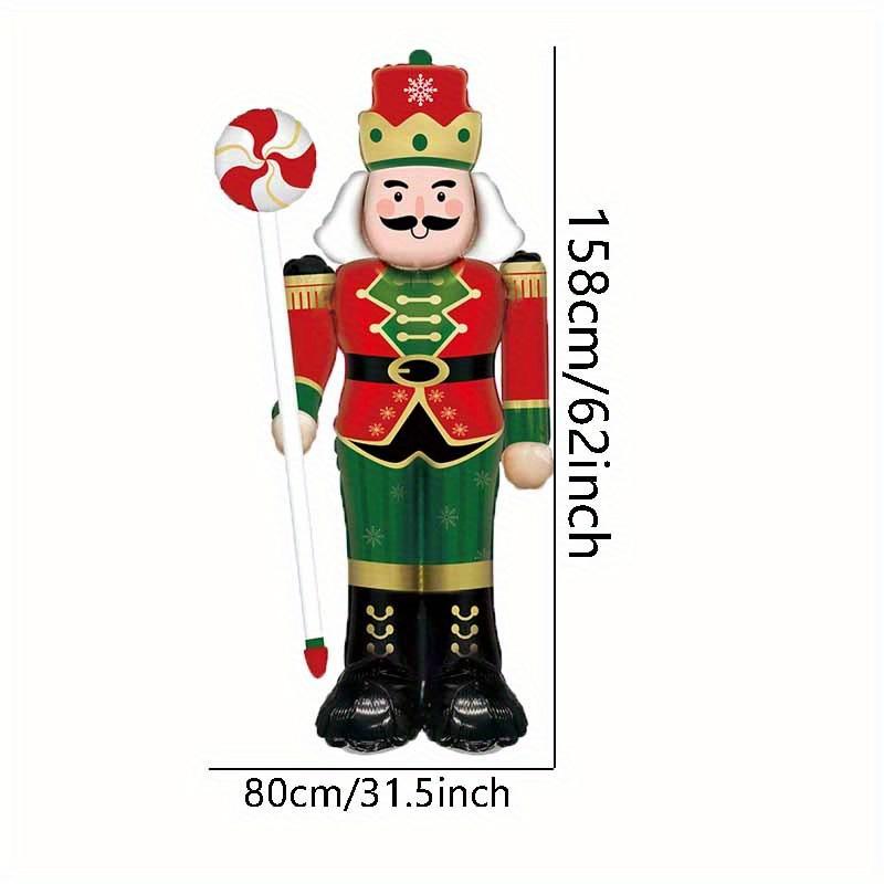 1pcs Large Christmas Standing Balloons Christmas Aluminum Film Balloon Walnut Soldier Balloon for New Year Xmas Party Home Decor