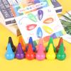 12Pcs Non-Toxic Children Safety Color Crayons Baby 3D Finger Art Supplies