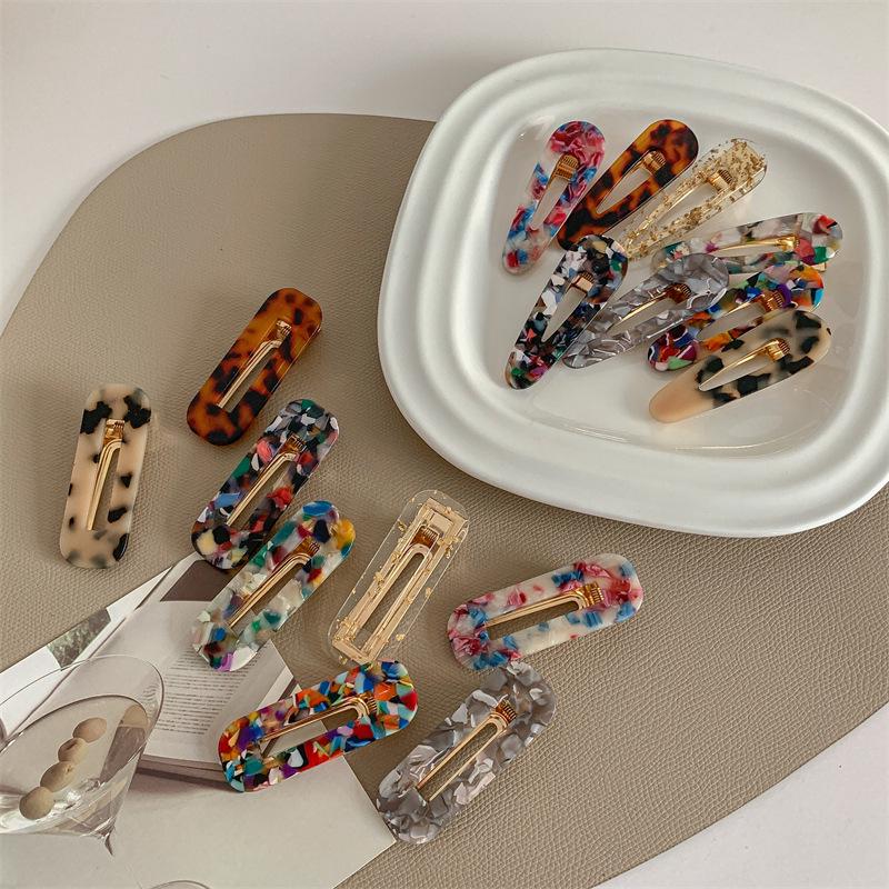 Французская ретро-заколка для волос «утконос» из ацетата — аксессуар для головного убора с челкой в корейском стиле