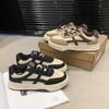 Board Shoes Autumn and Winter New Color Matching Platform Student Casual Shoes Lace-up Round Head Sports Little White Shoes Women