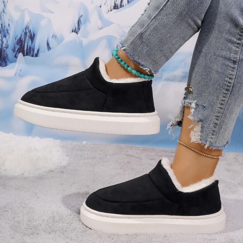 Зимняя женская обувь, модная повседневная обувь на открытом воздухе, плюшевые теплые хлопковые ботинки для женщин, нескользящие ботинки на платформе для снега Botas Mujer