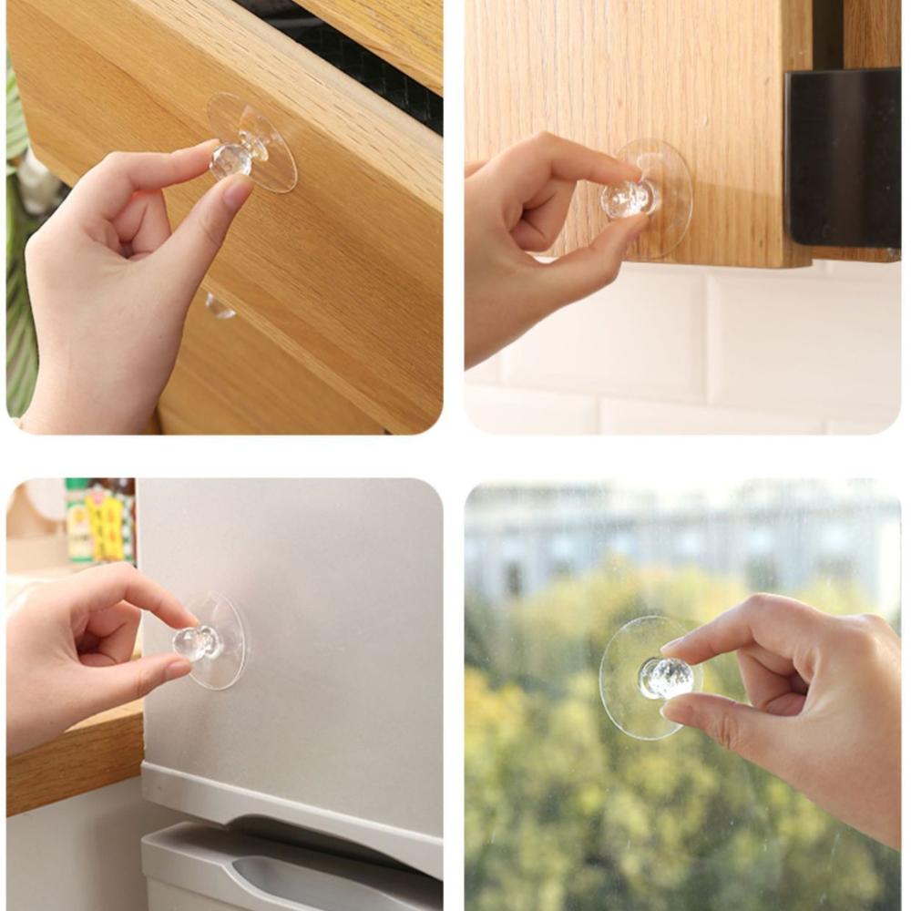 Transparent Cabinet Door Handle Plastics Punch Free Door Handle High Quality Drawer Window Handle