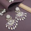 Traditional Handcrafted Kundan & Pearl Chandbali Earrings for Women