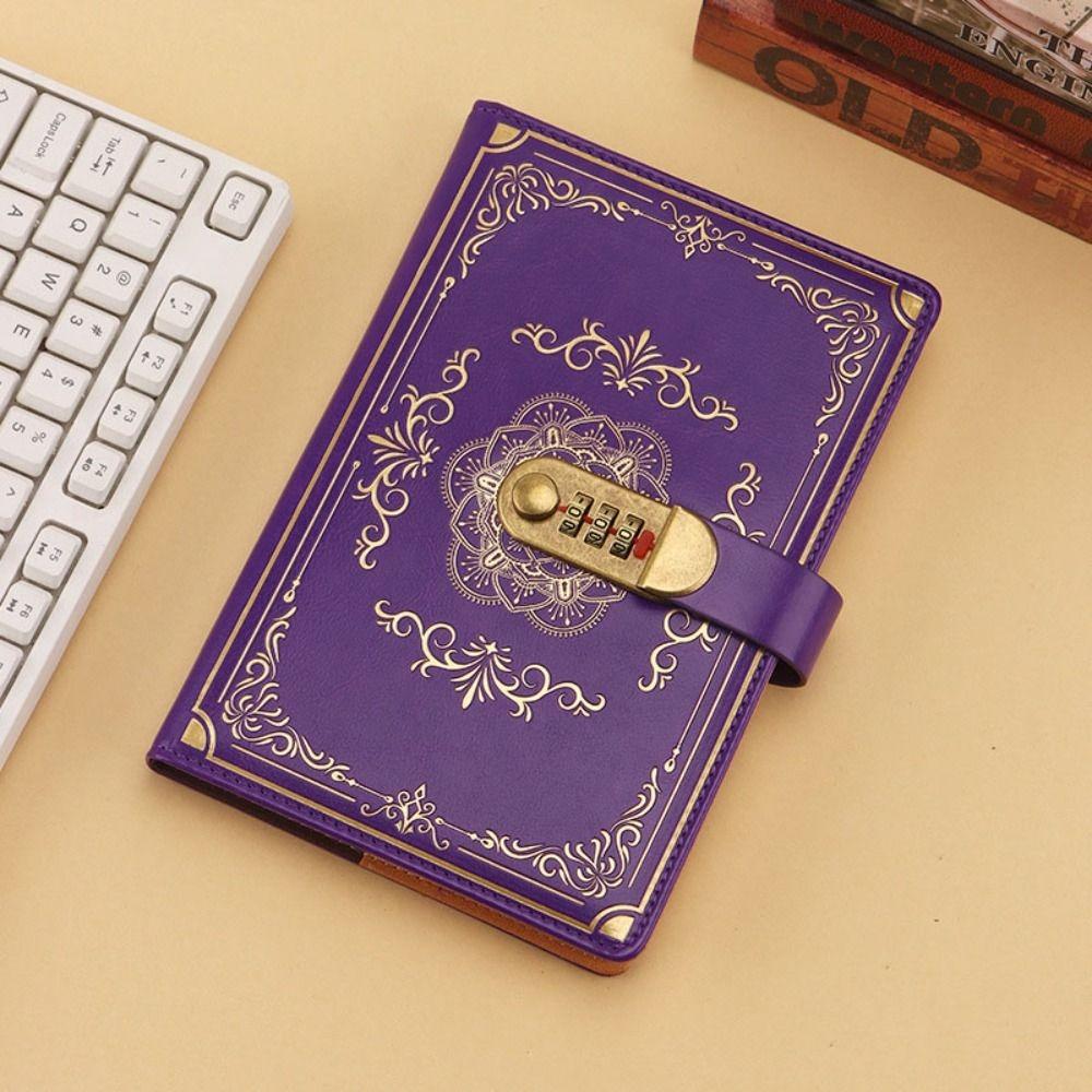 Flower Cover Diary Writing Pads A5  100Sheets Personal Notebook Journal Notebook With Lock  Work