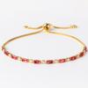Роскошный Радужный Инкрустированный Цирконами Танзанитный Браслет-Цепочка Тканевый Растягивающийся Регулируемый Браслет для Женщин Хиппи Модные Аксессуары Украшения Подарки