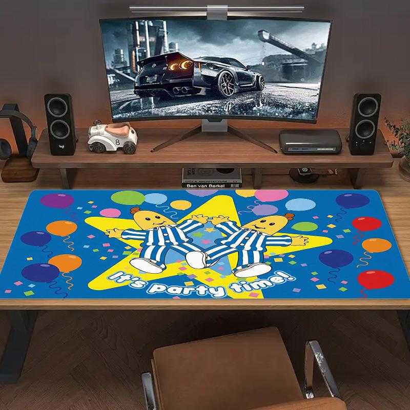 Bananas in Pyjamas Color Mouse Pad Large Gaming Table Cushion Non-slip Laptop Tablet Big Mousepad XXL Mat Mini PC Playmat With Lock edge
