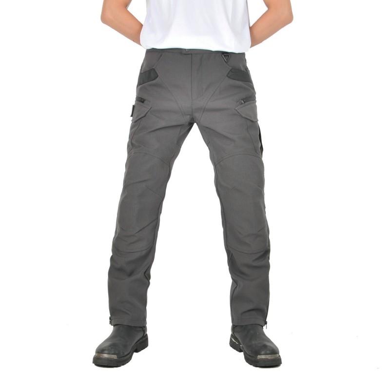 Mens Motorcycle Riding Pants 600D Oxford Fabric Abrasion-Resistant Tactical Biker Trousers With Silicone Pads