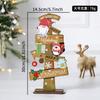 1pc Wooden Xmas Tree Ornaments Santa Claus Snowman 2026 Merry Christmas Home Decoration New Year Desktop Decor Navidad