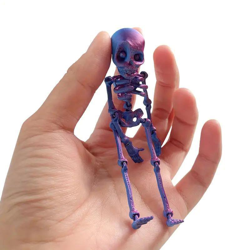 3D-печатный магнитный скелет, красочный, реалистичный, подвижный скелет, магнит для холодильника, шарнирный магнитный стикер для холодильника