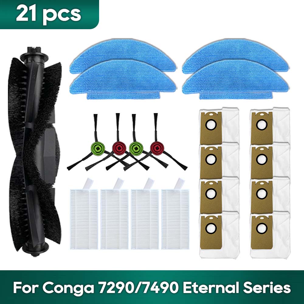 Совместимо для Cecotec Conga 7490/7290 Eternal Home Genesis X-Treme Мешок для пыли Пылесборник Роботы-пылесосы Запасные части Аксессуары