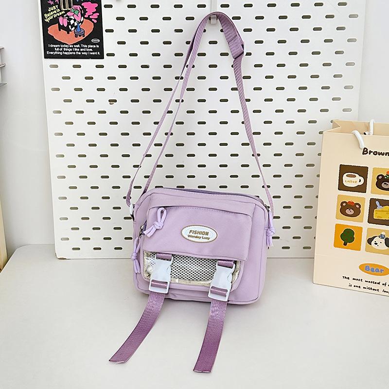 Милая сумка-мессенджер в стиле колледжа для девушки, японская, студенческая, большой вместимости, универсальная сумка почтальона, прозрачная сумка для боли