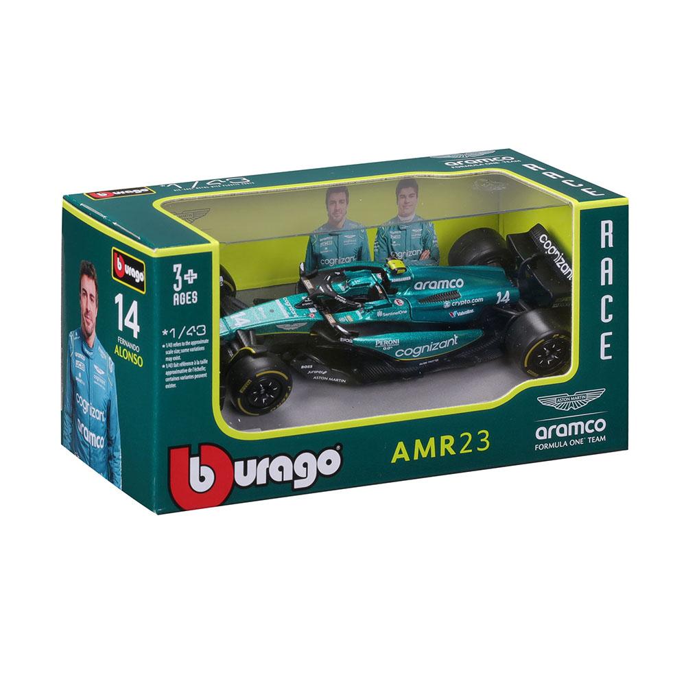Ббураго 1:43 2023 F1 Aston Martin №14 Фернандо Алонсо №18 Лэнс Строллович Сплав Люксовая Литая Модель Автомобиля Серия Игрушек