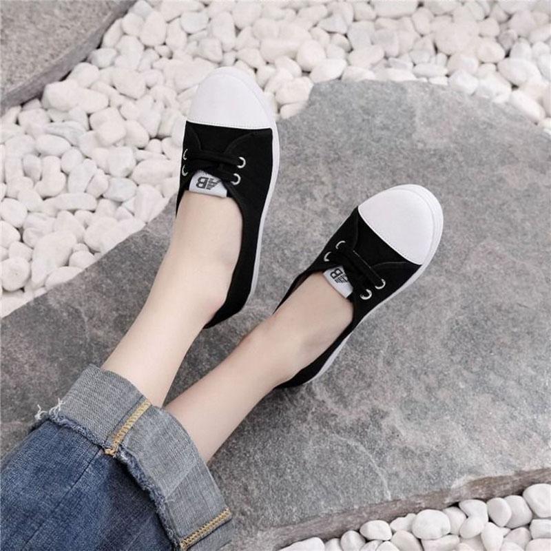 Old Beijing Cloth Shoes Women's Canvas Small White Shoes Shallow Mouth Student Skate Shoes Pregnant Women's Casual Mom's Shoes