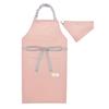 COLORFUL CANDY STYLE Apron Dull Dull Triangle Scarf Elementary School Easy To Put On and Take N1256330 Children's (130~160cm) Plain, Rose, Girls, Set,