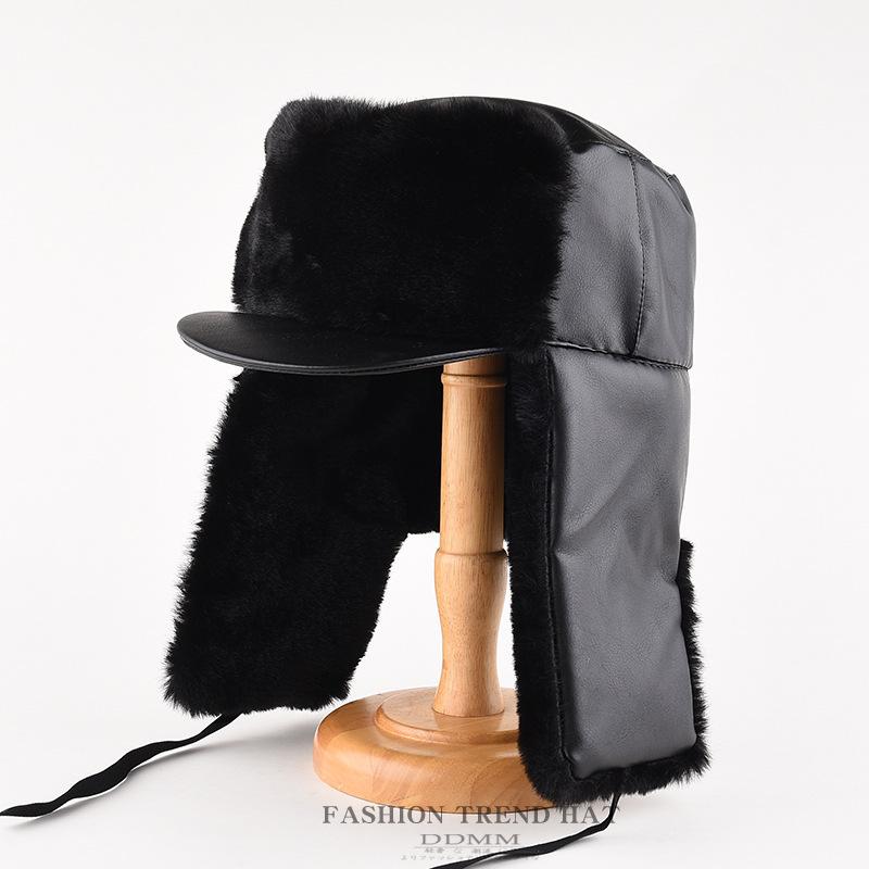Middle-aged and Elderly Lei Feng Hat Men Ear Protection Winter Grandfather Thickened Warm Cap Elderly Father Old Man Cotton Hat