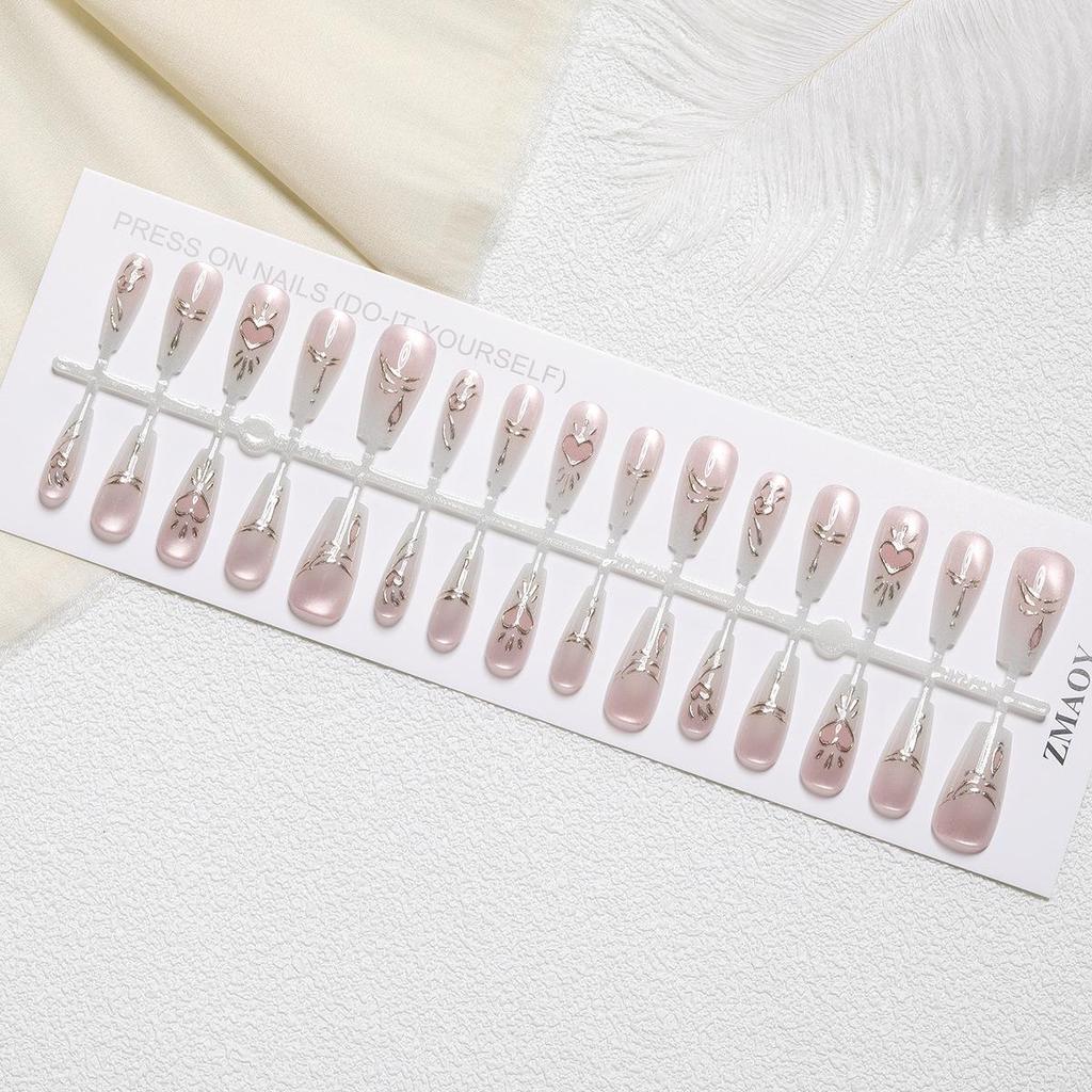 Румяна для ногтей с позолотой «кошачий глаз» — набор из 30 предметов, ручная работа, готовые к использованию размеры XS/S/M