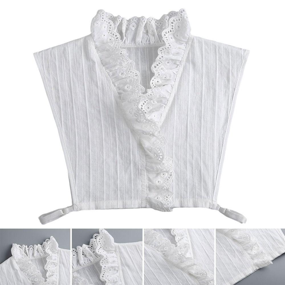 Хлопковая рубашка с искусственным воротником, классическая одежда, аксессуары, модная блузка, накладной воротник