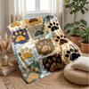 Paw Prints and Puppies Theme blanket Lightweight Warm Flannel Blanket Decorative Throw Blanket for Home Decoration