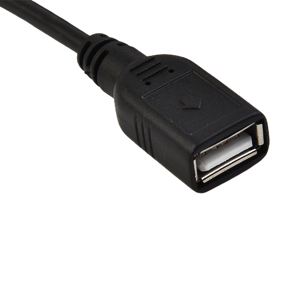 2 Pcs 75 Cm 4 Pin And 6Pin Connector USB Extension Cable Adapter Black For An Car Radio Stereo Battery Charging Units